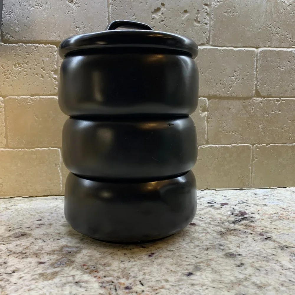 Rae Dunn Coffee Tea Sugar set - black